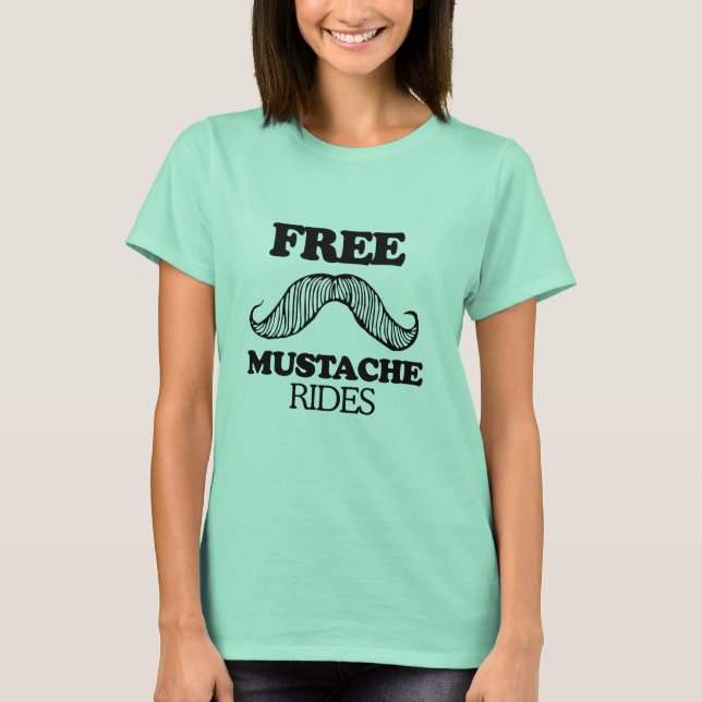FRI MUSTACHE RIDES T-shirt (Framsida)