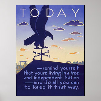 Fri nation och Oberoende Poster