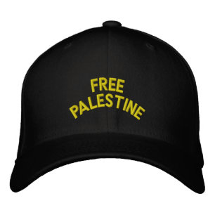 Fri Palestina: Anpassningsbar Baseball Cap (svart) Broderad Keps