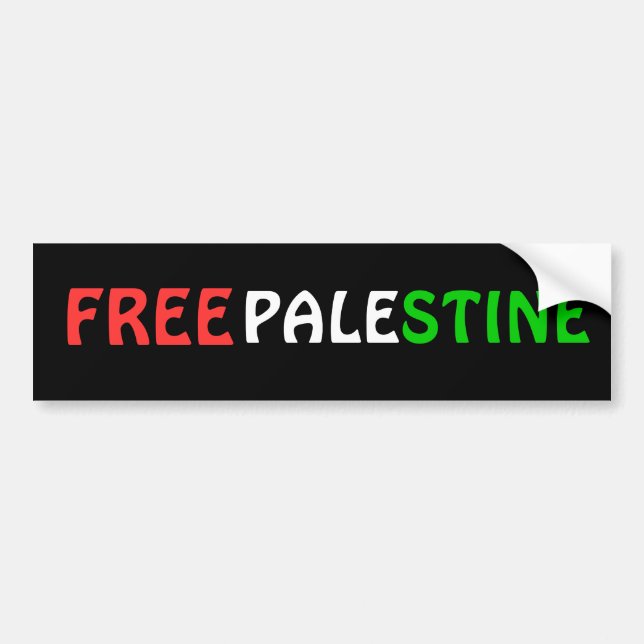 FRI PALESTINA bildekal (Framsidan)