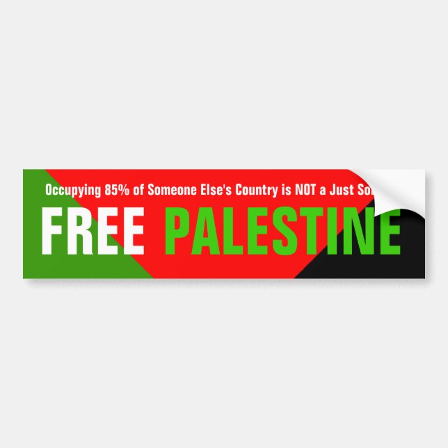 Fri Palestina bildekal (Framsidan)