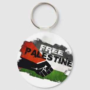 Fri Palestina Grungeflagga Nyckelring
