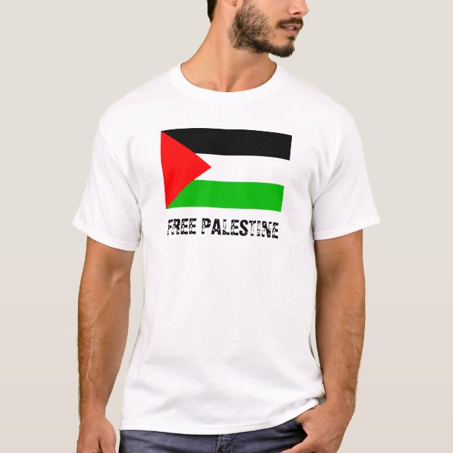 Fri Palestina högvärdig T-tröja T Shirt (Framsida)