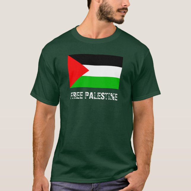 Fri Palestina högvärdig T-tröja Tee (Framsida)