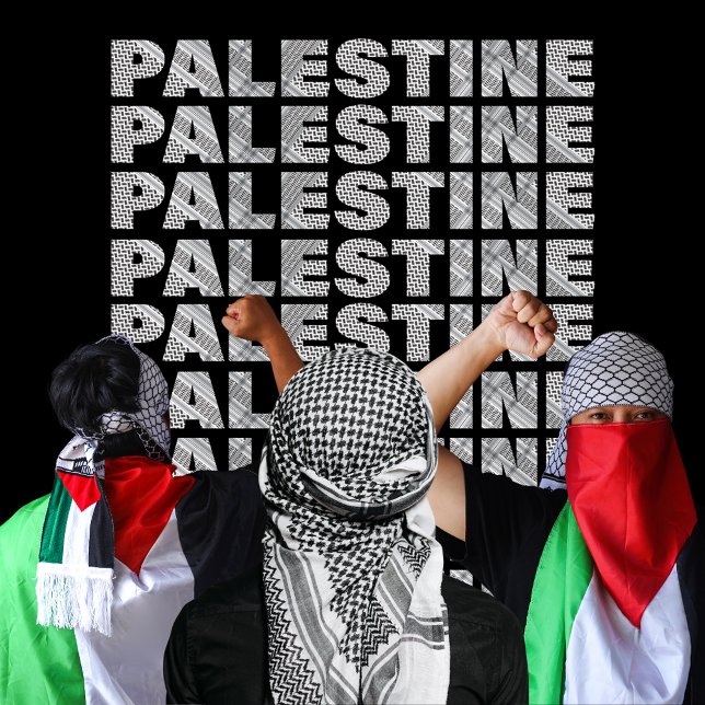 Fri Palestina i den palestinska Scarf-konstruktion T Shirt (Pro Palestine T-shirt In Keffiyeh Design , Save Palestine, Save Gaza)