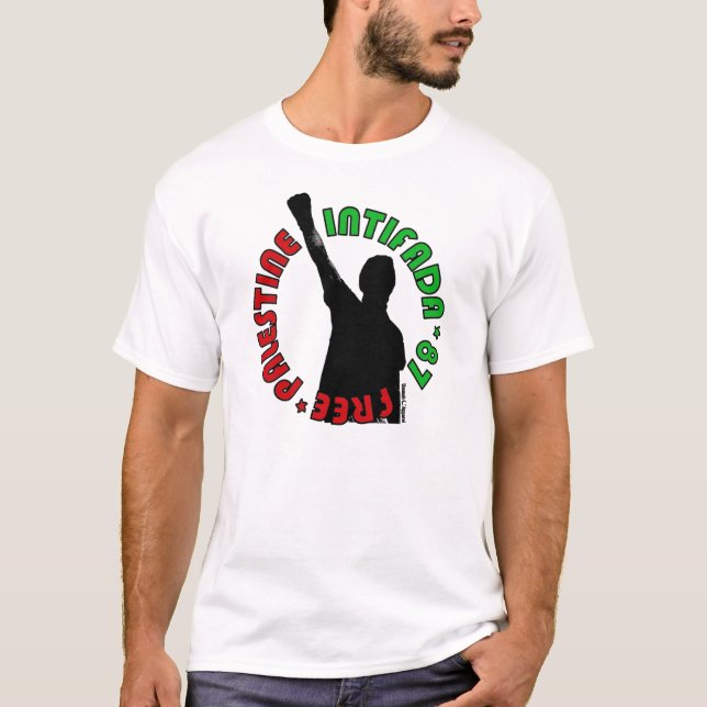 Fri Palestina-intifada Tee Shirt (Framsida)