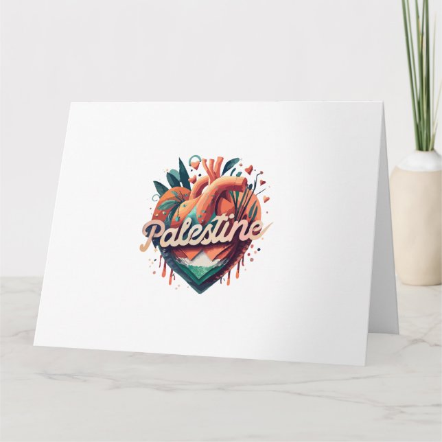 Fri Palestina, jag står med Palestina, stöd Pa Kort (Framsida)