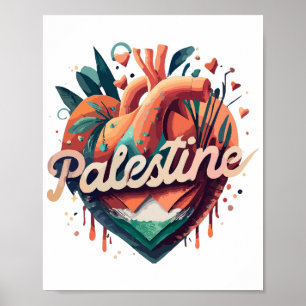 Fri Palestina, jag står med Palestina, stöd Pa Poster