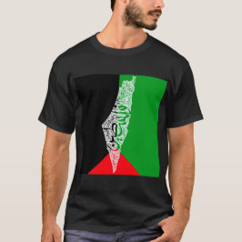 Fri Palestina karta och flagga ف ل س ط ي ن T Shirt