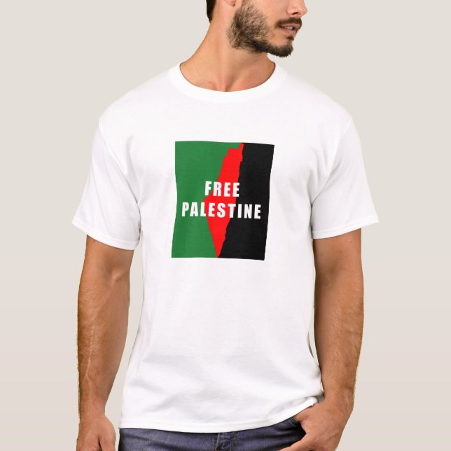 Fri Palestina kartamanar TShirt T Shirt (Framsida)