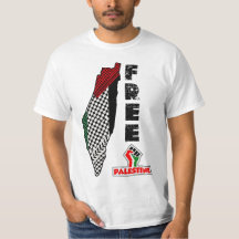 Fri Palestina keffiyeh karttröja Palestinsk flagga