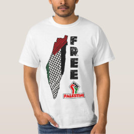 Fri Palestina keffiyeh karttröja Palestinsk flagga T Shirt