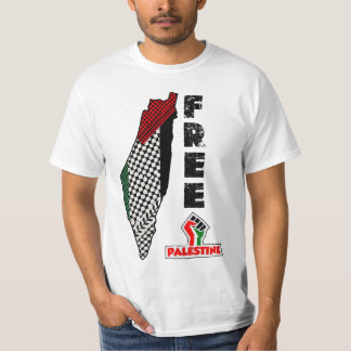 Fri Palestina keffiyeh karttröja Palestinsk flagga T Shirt