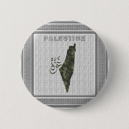 Fri Palestina-knapp i designen av palestinsk skärp Knapp