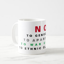 FRI PALESTINA NEJ TILL GENOCIDE APARTHEID KRIG BRO KAFFEMUGG
