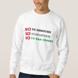 FRI PALESTINA NEJ TILL GENOCIDE APARTHEID KRIG BRO LÅNG ÄRMAD TRÖJA