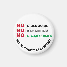 FRI PALESTINA NEJ TILL GENOCIDE APARTHEID KRIG BRO MAGNET