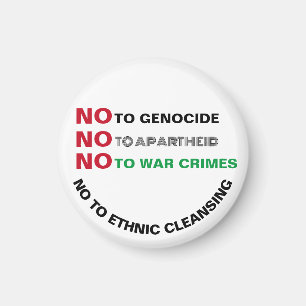 FRI PALESTINA NEJ TILL GENOCIDE APARTHEID KRIG BRO MAGNET