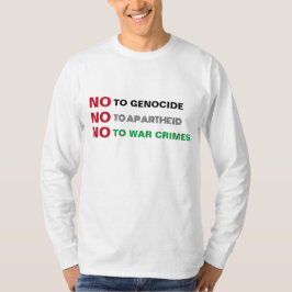 FRI PALESTINA NEJ TILL GENOCIDE APARTHEID KRIG BRO T SHIRT