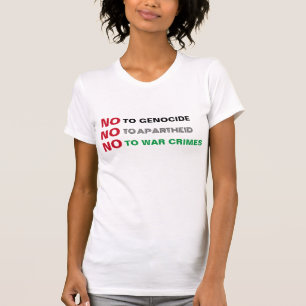 FRI PALESTINA NEJ TILL GENOCIDE APARTHEID KRIG BRO T SHIRT