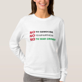 FRI PALESTINA NEJ TILL GENOCIDE APARTHEID KRIG BRO T SHIRT