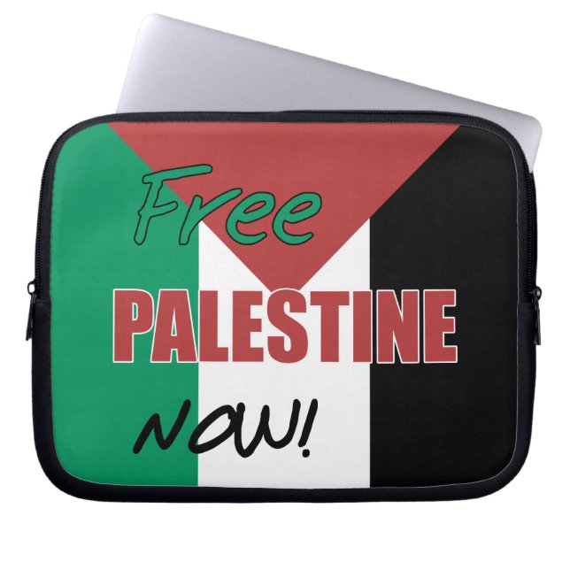 Fri Palestina nu Palestinas Flagga Laptop Sleeve (Framsidan)