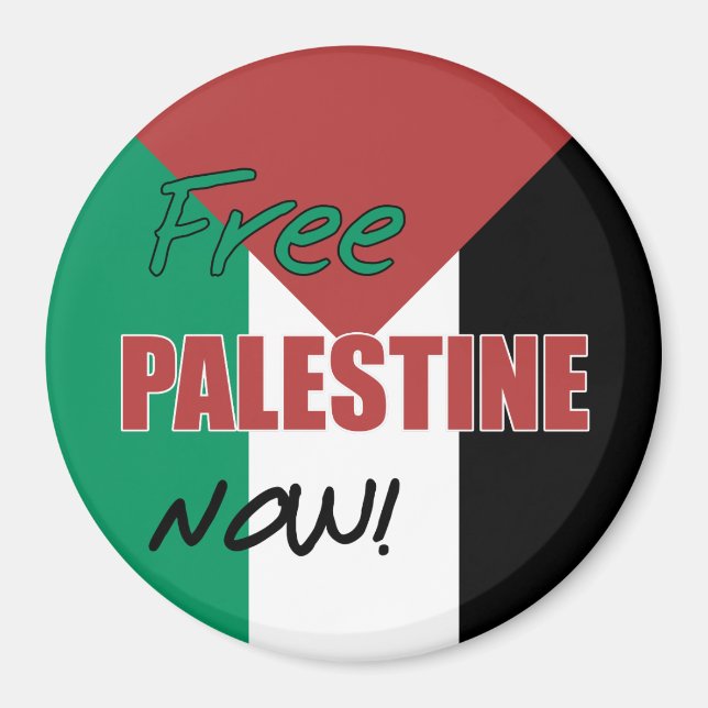 Fri Palestina nu Palestinas Flagga Magnet (Framsidan)