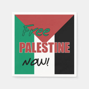 Fri Palestina nu Palestinas Flagga Pappersservett