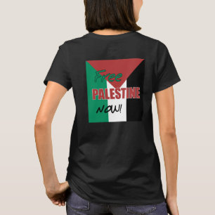Fri Palestina nu Palestinas Flagga Tee
