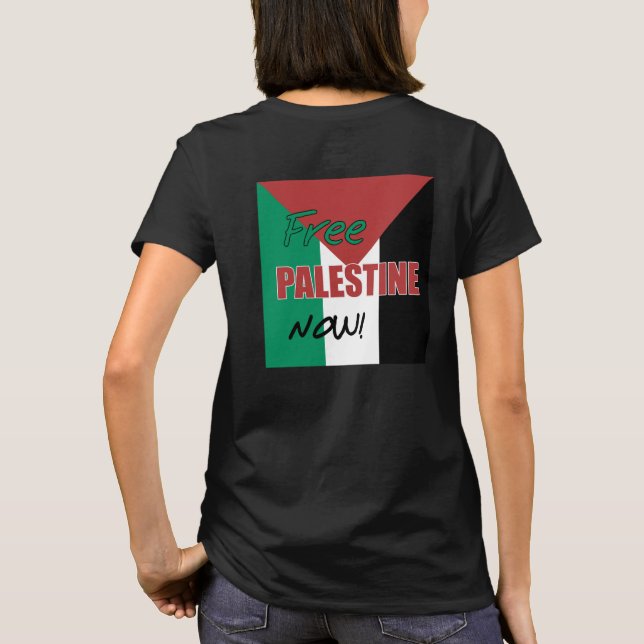 Fri Palestina nu Palestinas Flagga Tee (Baksida)