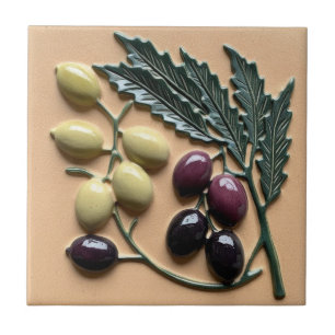 FRI PALESTINA-oliver grenar-mosaikkeramiskt platto Kakelplatta