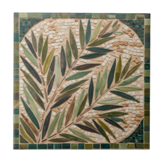 FRI PALESTINA-oliver grenar-mosaikkeramiskt platto Kakelplatta