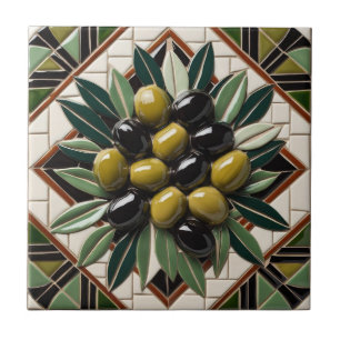 FRI PALESTINA-oliver grenar-mosaikkeramiskt platto Kakelplatta