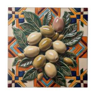 FRI PALESTINA-oliver grenar-mosaikkeramiskt platto Kakelplatta
