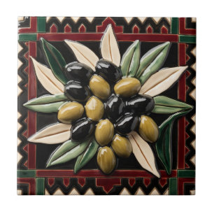 FRI PALESTINA-oliver grenar-mosaikkeramiskt platto Kakelplatta