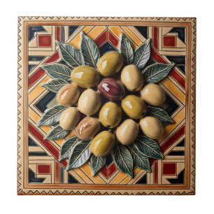 FRI PALESTINA-oliver grenar-mosaikkeramiskt platto Kakelplatta