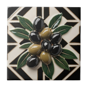 FRI PALESTINA-oliver grenar-mosaikkeramiskt platto Kakelplatta