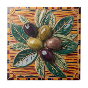 FRI PALESTINA-oliver grenar-mosaikkeramiskt platto Kakelplatta