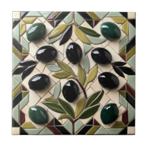 FRI PALESTINA-oliver grenar-mosaikkeramiskt platto Kakelplatta