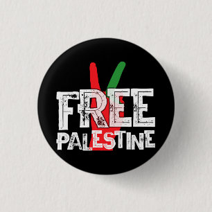 Fri Palestina Palestinsk Patriotisk Vapenvila T-sh Knapp