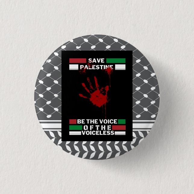 Fri Palestina Pin Knapp i Palestina Flagga Tema (Framsida)