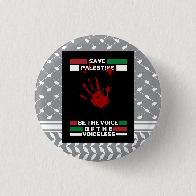 Fri Palestina Pin Knapp i Palestina Flagga Tema (Framsida)
