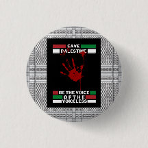 Fri Palestina Pin Knapp i Palestina Flagga Tema