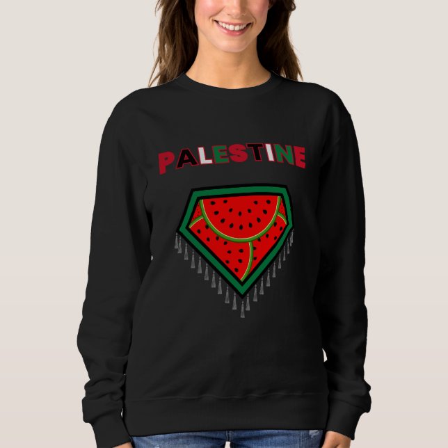Fri Palestina Protest Tröja - Vattenmelon T-shirt (Framsida)