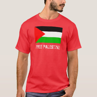 Fri Palestina röd T-tröja Tee Shirt
