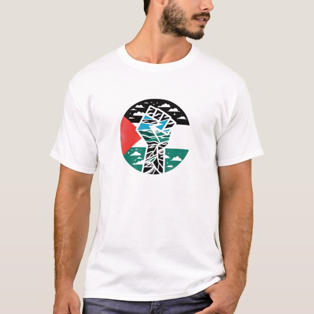 Fri Palestina - Röster för rättvisa T-Shirt (Framsida)