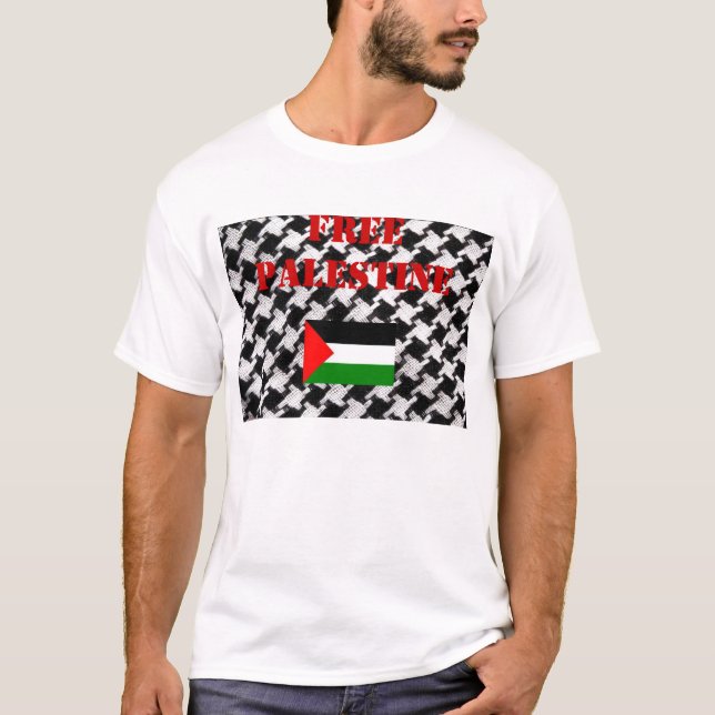 Fri Palestina ScarfT-tröja T Shirt (Framsida)