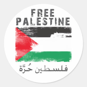 Fri Palestina skjorta Runt Klistermärke