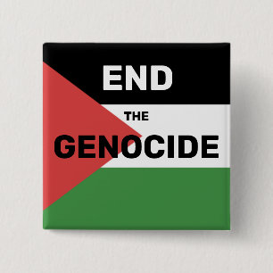 FRI PALESTINA SLUT PÅ DEN GENOCIDE FLAGGA RÖD GRÖN KNAPP