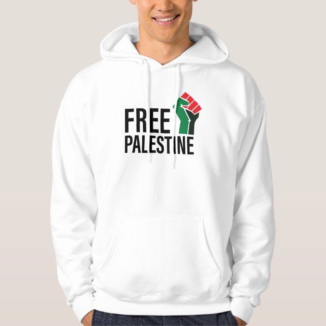 Fri Palestina, Spara Humanity, Solidaritet T-Shirt Hoodie (Framsida)
